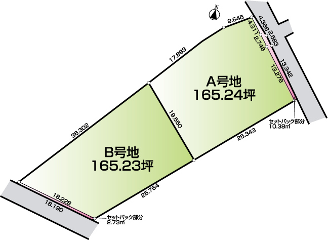 桶川駅　徒歩47分　土地面積:546.23平米 ( 165.23坪 )　