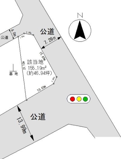 北上尾駅　徒歩17分　土地面積:155.19平米 ( 46.94坪 )　