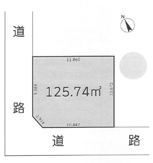 桶川駅　徒歩35分　土地面積:125.74平米 ( 38.03坪 )　
