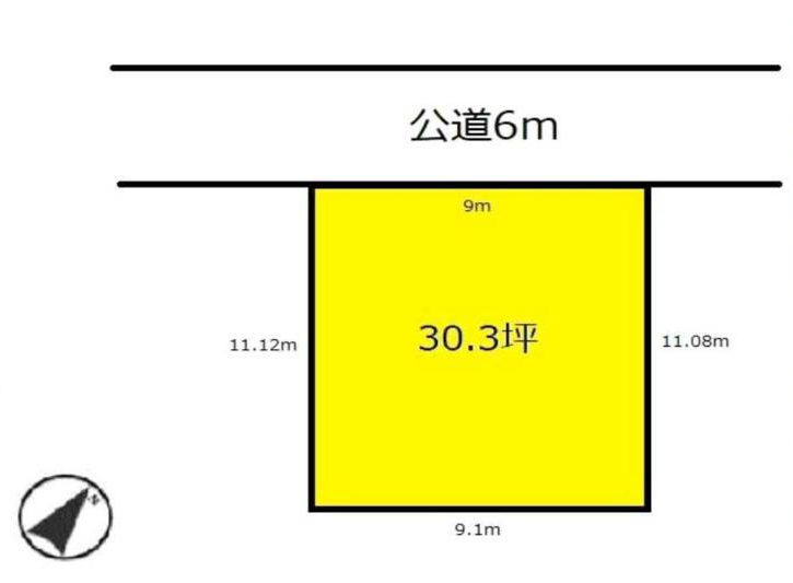 桶川駅　徒歩15分　土地面積:100.38平米 ( 30.36坪 )　