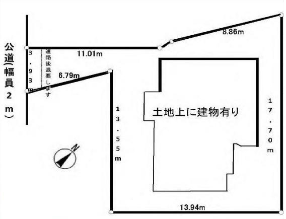 上尾駅　徒歩9分　土地面積:244.73平米 ( 74.03坪 )　
