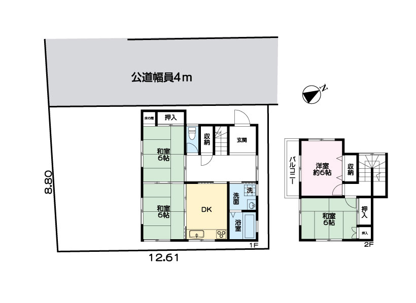 上尾駅　徒歩55分　土地面積:112.26平米 ( 33.95坪 )　
