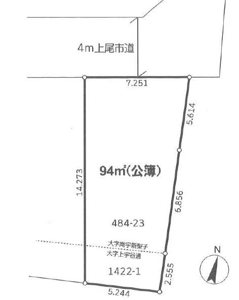 桶川駅　徒歩29分　土地面積:94平米 ( 28.43坪 )　