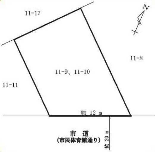 上尾駅 徒歩21分 土地面積:164.19平米 ( 49.66坪 )